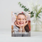 Carte postale Simple Typographie Famille Photo Hol (Debout devant)