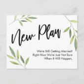 Carte Postale Simple verdure Nouveau plan Reporté Mariage Mise à (Devant)