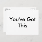 Carte Postale Simple, vous avez ceci : Inspirant, Pep-Talk (Devant / Derrière)