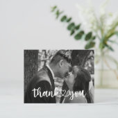 Carte Postale Simple Wedding Thank You Card (Debout devant)