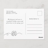 Carte Postale Simplement Élégant Joyeux Noël de voeux vacances (Dos)