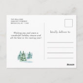 Carte Postale Simplement élégant Pine Tree Noël Salutation (Dos)