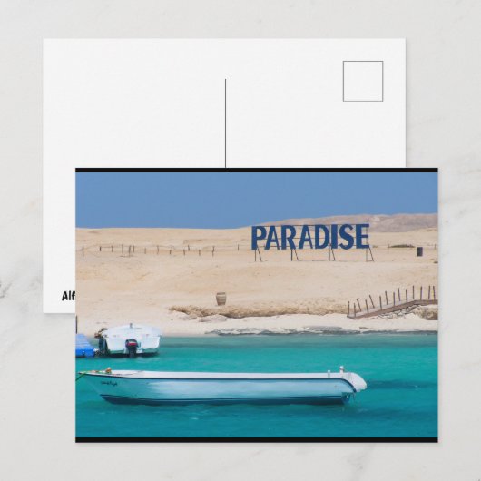 Carte Postale Simplement Paradis (Devant / Derrière)
