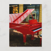 Carte Postale Simplement rouge : piano à queue (Devant)