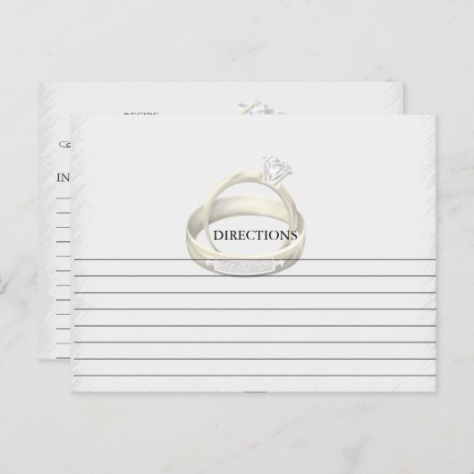 Carte Postale Simples cercles de Mariage femme mari de mariage (Devant / Derrière)