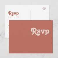 Simples vibrations rétro | RSVP de mariage Old Ros