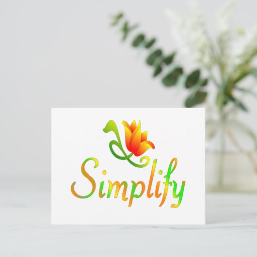 Carte Postale Simplifier (Debout devant)