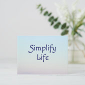 Carte postale Simplifier la vie (Debout devant)