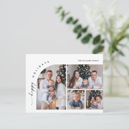 Carte Postale Simply Elegant Holiday 4 PHOTO Noël Salutation (Debout devant)