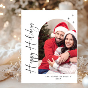 Carte Postale Simply Elegant Holiday PHOTO Noël Salutation