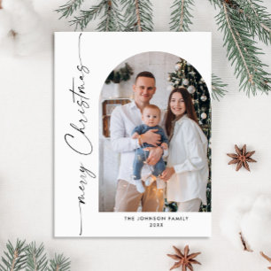 Carte Postale Simply Elegant Holiday PHOTO Noël Salutation