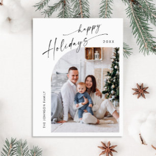 Carte Postale Simply Elegant Holiday PHOTO Noël Salutation
