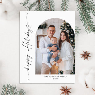 Carte Postale Simply Elegant Holiday PHOTO Noël Salutation