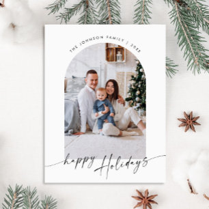 Carte Postale Simply Elegant Holiday PHOTO Noël Salutation