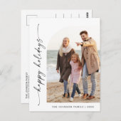 Carte Postale Simply Elegant Holiday PHOTO Noël Salutation (Devant / Derrière)