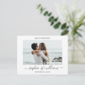 Carte Postale Simply Elegant Wedding Hearts Save the Date Photo (Debout devant)