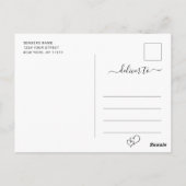 Carte Postale Simply Elegant Wedding Hearts Save the Date Photo (Dos)