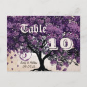 Carte Postale Simply Peachy Purple Heart Leaf Tree Numéro de tab (Dos)
