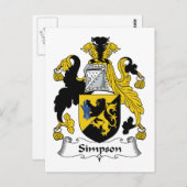 Carte Postale Simpson Family Crest (Devant / Derrière)