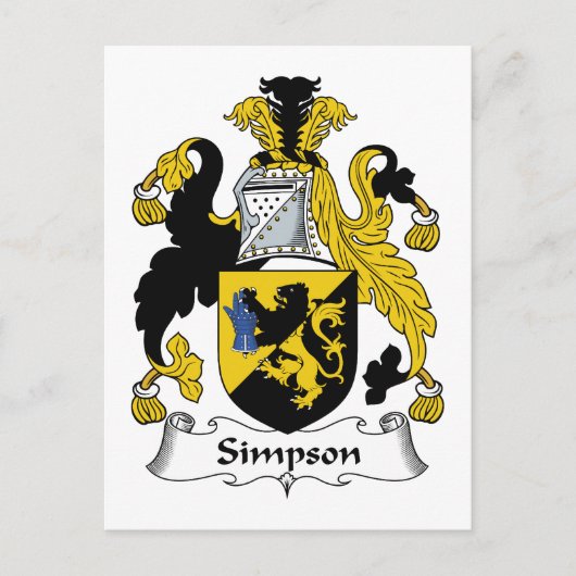 Carte Postale Simpson Family Crest (Devant)