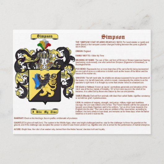 Carte Postale simpson (sens) (Devant)