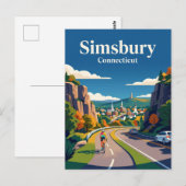Carte Postale Simsbury Connecticut (Devant / Derrière)