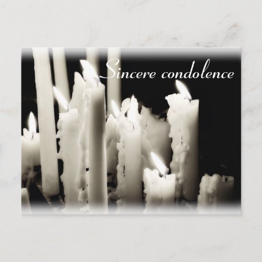 Carte Postale Sincère condoléances (Devant)