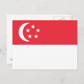 Carte Postale Singapore Flag (Devant / Derrière)