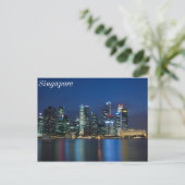 Carte Postale Singapore Skyline Blue Nights (Debout devant)