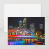 Carte Postale Singapour la nuit (Devant / Derrière)