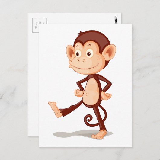 Carte Postale Singe (Devant / Derrière)