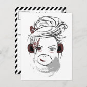 Carte Postale singe. (Devant / Derrière)