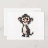 Carte Postale singe (Devant / Derrière)