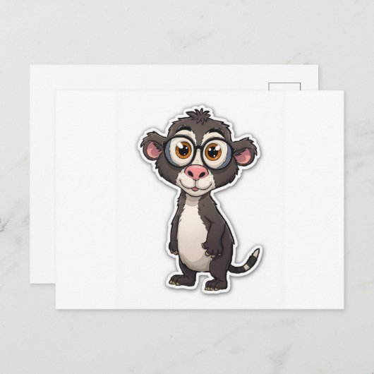 Carte Postale singe (Devant / Derrière)