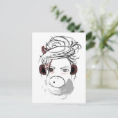 Carte Postale singe. (Debout devant)