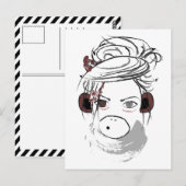 Carte Postale singe. (Devant / Derrière)