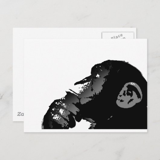 Carte Postale singe (Devant / Derrière)