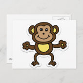 Carte Postale singe (Devant / Derrière)