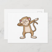 Carte Postale Singe à la danse hip hop Dab (Devant / Derrière)