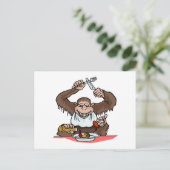 Carte Postale Singe affamé (Debout devant)