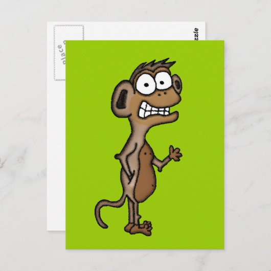 Carte Postale Singe agitant (Devant / Derrière)