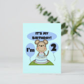 Carte Postale Singe Anniversaire Garçon 2e T-shirts et cadeaux (Debout devant)