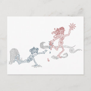 Carte Postale singe attrapeur de soleil