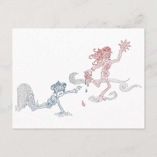 Carte Postale singe attrapeur de soleil (Devant)