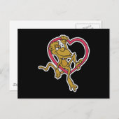 Carte Postale singe au coeur (Devant / Derrière)