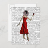 Carte Postale Singe au vin (Devant / Derrière)