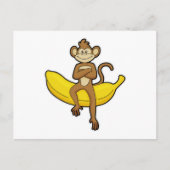 Carte Postale Singe avec banane (Devant)