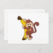 Carte Postale Singe avec banane (1).PNG (Devant / Derrière)