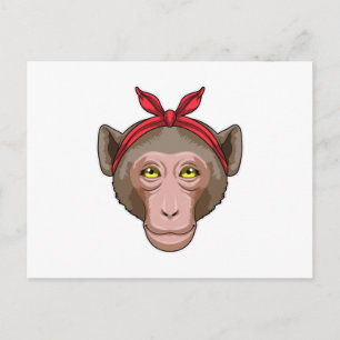 Carte Postale Singe avec Bandana