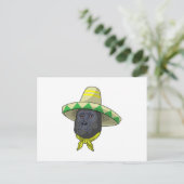 Carte Postale Singe avec chapeau de paille (Debout devant)